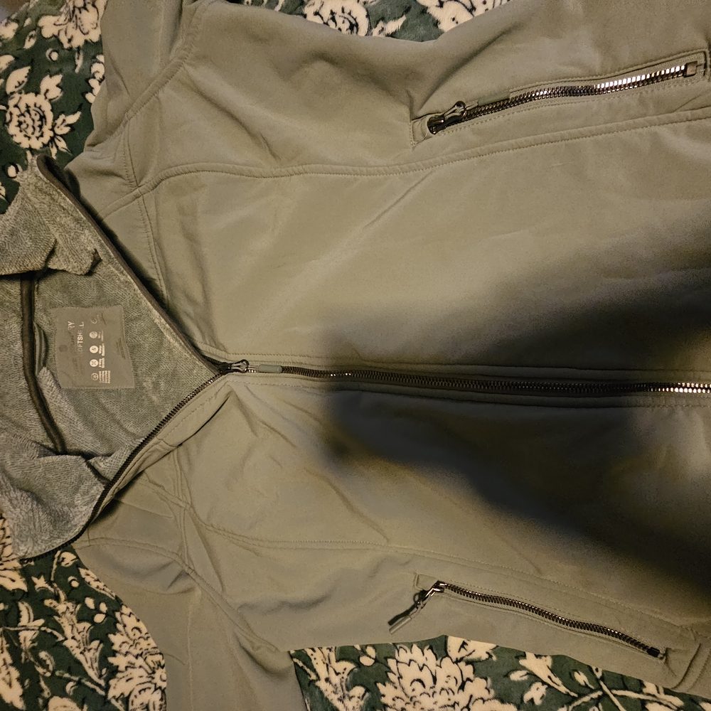 Free Country Green Utility Jacket Weather-Resistant Casual
